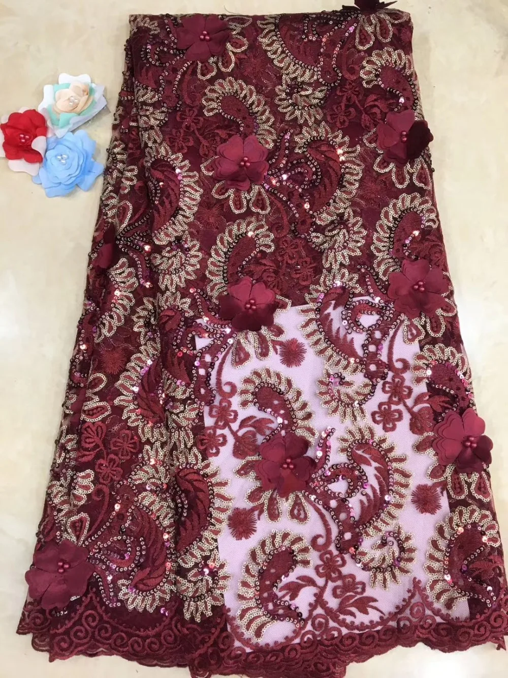 Amazing french lace fabric / Top grade African lace fabric with beads for party dress
Amazing french lace fabric / Top grade African lace fabric with beads for party dress