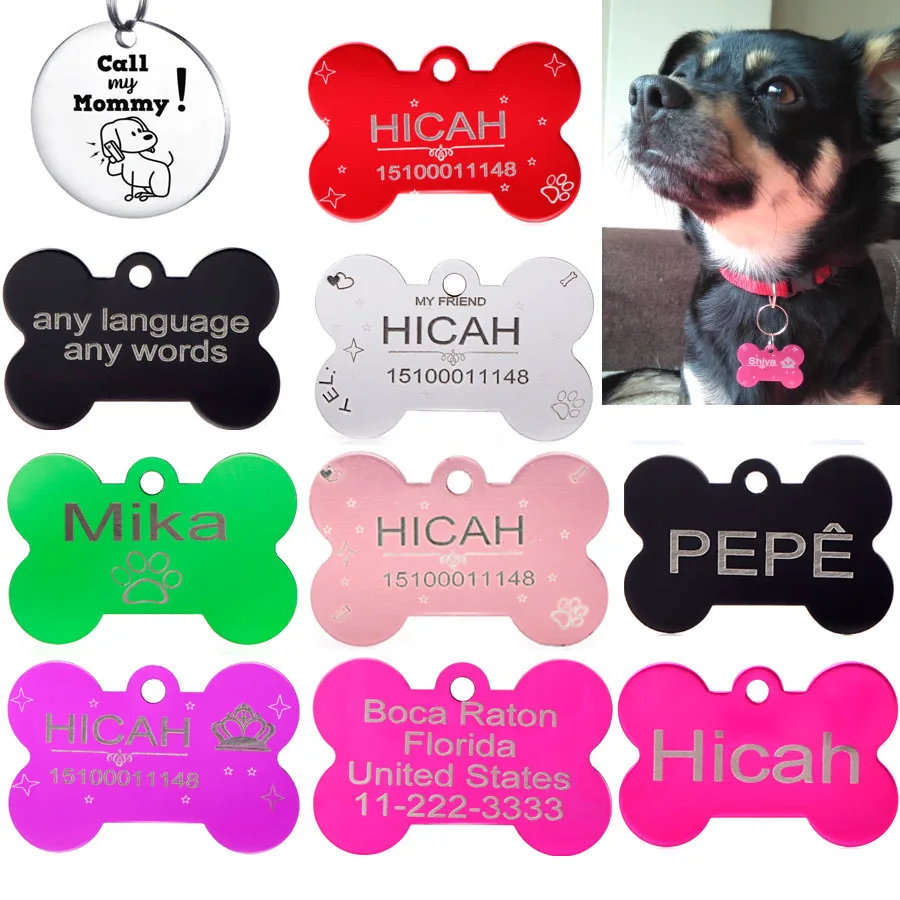 2pcs/lot Free Personalized engraving text pet id tags dog cat tag dog identification customized name address telephone any text
2pcs/lot Free Personalized engraving text pet id tags dog cat tag dog identification customized name address telephone any text