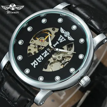 WINNER Classic Dress Mechanical Watch Men Leather Strap Skeleton Dial Fashion Casual Mens Watches Top Brand Luxury relogio 2018
WINNER Classic Dress Mechanical Watch Men Leather Strap Skeleton Dial Fashion Casual Mens Watches Top Brand Luxury relogio 2018