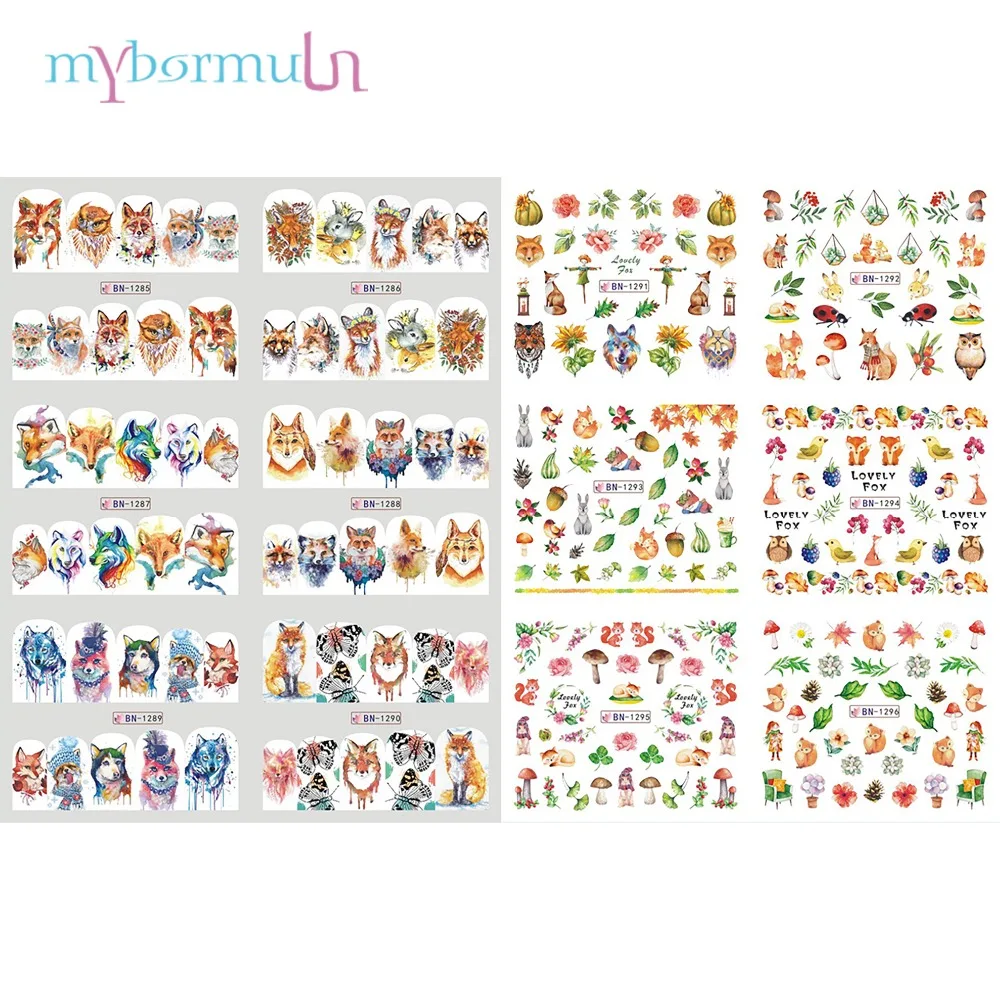 12 Design Nail Sticker Fox Rabbit Animals Pattern Nail Tattoo Nails Art Water Decals Manicure Decorations New 2019 BN1285-1296
12 Design Nail Sticker Fox Rabbit Animals Pattern Nail Tattoo Nails Art Water Decals Manicure Decorations New 2019 BN1285-1296