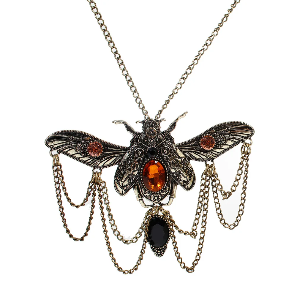 DoreenBeads Statement Steampunk Necklace Ladybug Animal Antique Bronze Black Orange Rhinestone Vintage 58.5cm(23") long,1Piece
DoreenBeads Statement Steampunk Necklace Ladybug Animal Antique Bronze Black Orange Rhinestone Vintage 58.5cm(23") long,1Piece