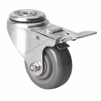 1PC EDL Medium 3 Inch Stainless Steel Casters Wheels 150Kg Polyurethane PU Wheels Castors Bolt Hole Brake Industrial for trolley
1PC EDL Medium 3 Inch Stainless Steel Casters Wheels 150Kg Polyurethane PU Wheels Castors Bolt Hole Brake Industrial for trolley