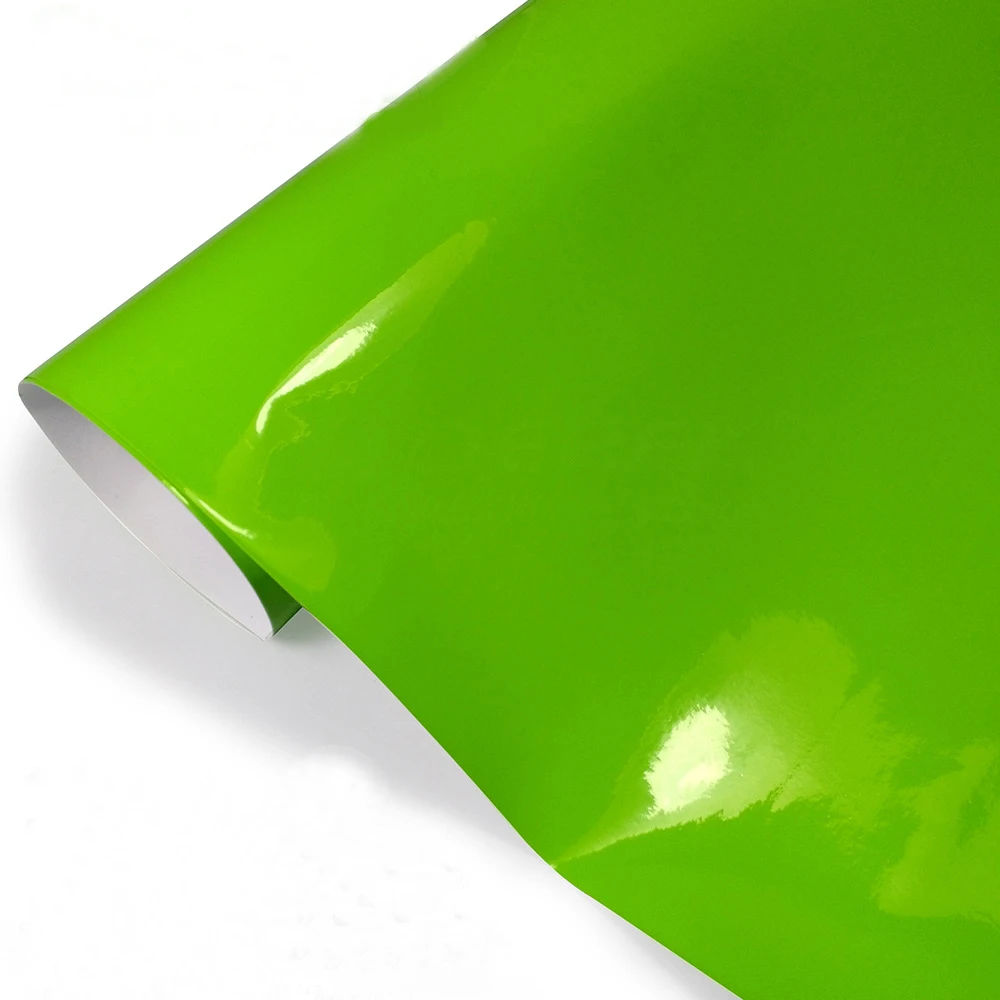 Глянцевая ярко-зеленая пленка для поверхности мотоцикла виниловая наклейка