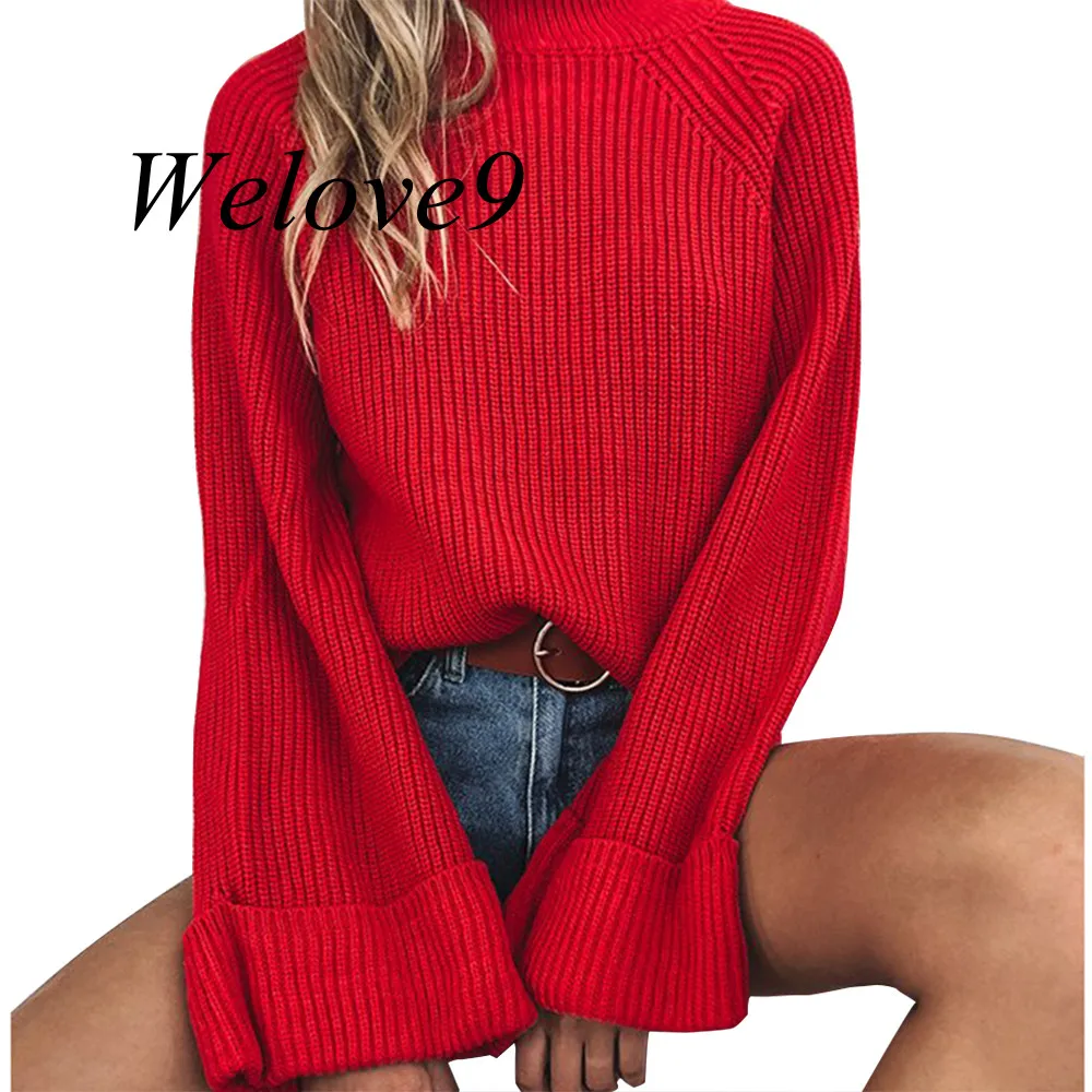 Turtleneck Red Thick Sweater Autumn Women Jumper 2019 Winter Plus Size Oversize Casual Flare Sleeve Loose Pullover Fashion Chic
Turtleneck Red Thick Sweater Autumn Women Jumper 2019 Winter Plus Size Oversize Casual Flare Sleeve Loose Pullover Fashion Chic