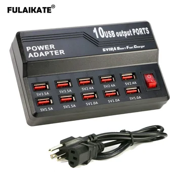 FULAIKATE 10-port USB Smart Charger Socket Porous USB 5V/12A Multi-port USB Power Adapter for iPad Tablet Mobile Phone 
FULAIKATE 10-port USB Smart Charger Socket Porous USB 5V/12A Multi-port USB Power Adapter for iPad Tablet Mobile Phone