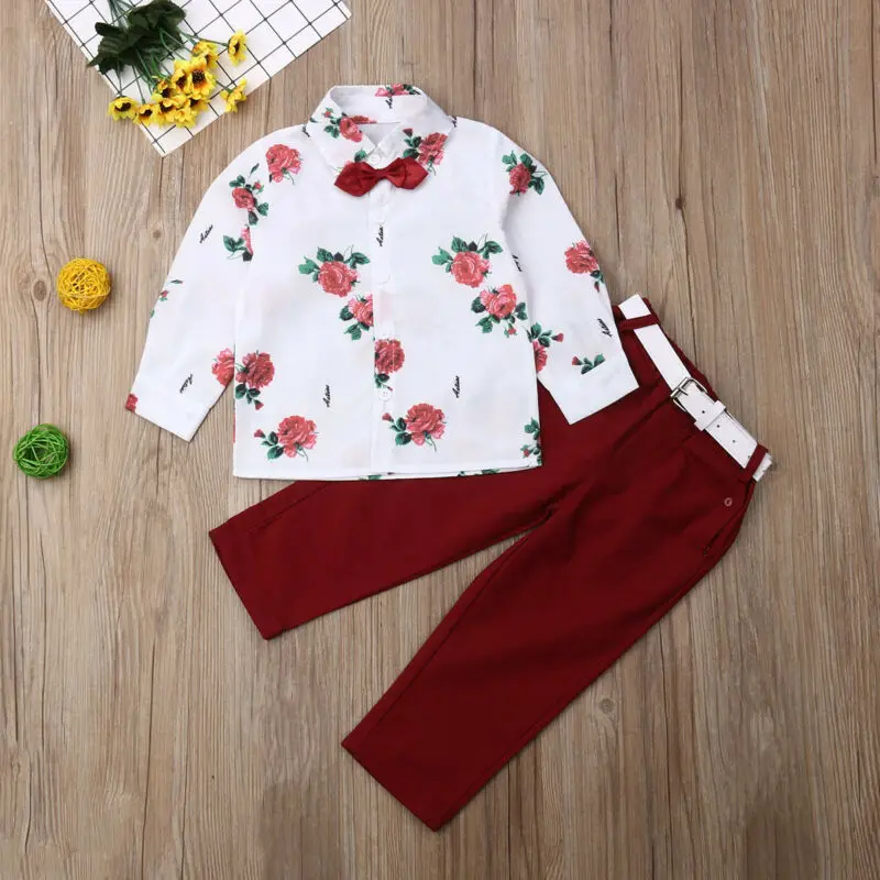 Baby Boys Kids Formal Gentleman Outfits Suit Tops Shirt + Long Pants Set Clothes
Baby Boys Kids Formal Gentleman Outfits Suit Tops Shirt + Long Pants Set Clothes