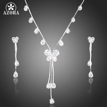 AZORA Clear Butterfly Cutting Cubic Zirconia Necklace and Drop Earrings Jewelry Sets TG0140
AZORA Clear Butterfly Cutting Cubic Zirconia Necklace and Drop Earrings Jewelry Sets TG0140