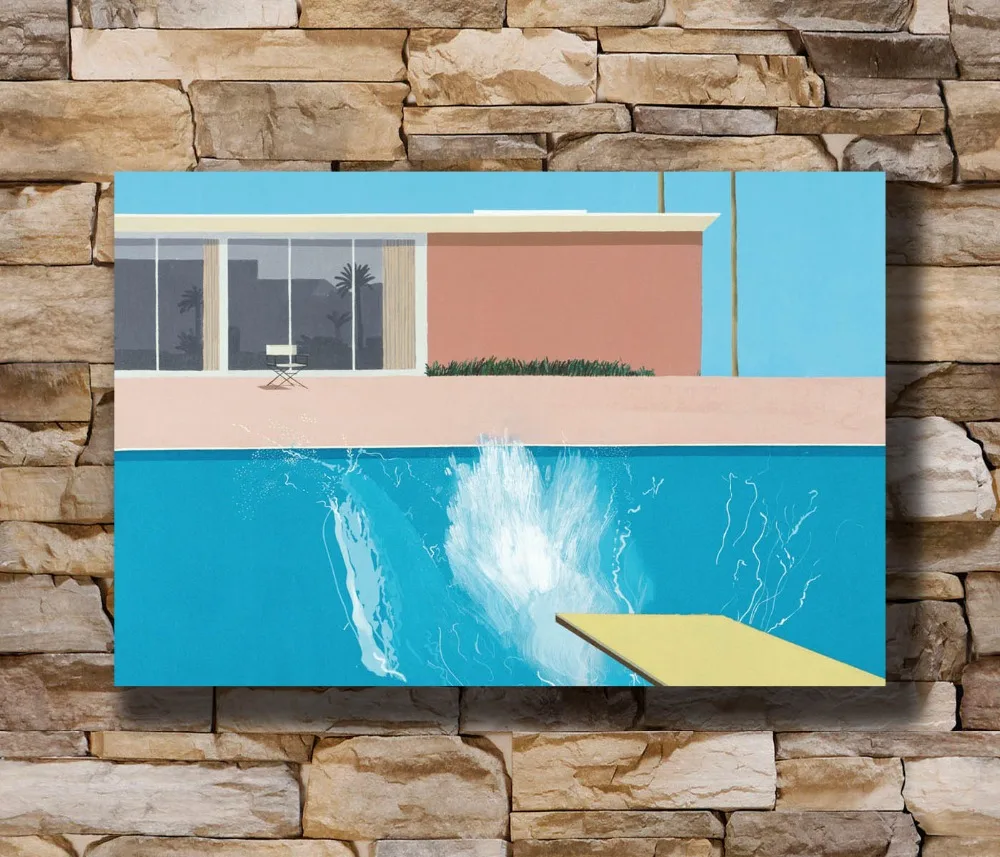 David Hockney A Bigger Splash Artist Custom Home Decoration Poster Wall Canvas Art 14x21 16x24 24x36inch Print G-934
David Hockney A Bigger Splash Artist Custom Home Decoration Poster Wall Canvas Art 14x21 16x24 24x36inch Print G-934