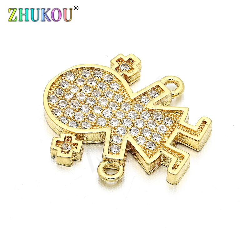 17*19mm Popular Brass Cubic Zirconia Girl Charms Connectors DIY Jewelry Bracelet Necklace Making, Model: VS28
17*19mm Popular Brass Cubic Zirconia Girl Charms Connectors DIY Jewelry Bracelet Necklace Making, Model: VS28