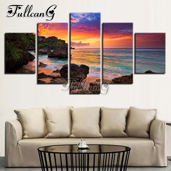FULLCANG 5pcs/set diamond painting "seascape sunset glow" diy full rhinestone cross stitch square mosaic embroidery hobby G1008
FULLCANG 5pcs/set diamond painting "seascape sunset glow" diy full rhinestone cross stitch square mosaic embroidery hobby G1008
