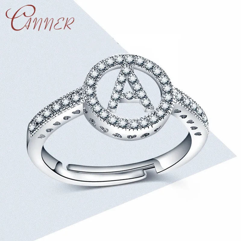 CANNER Initial Letter Rings for Women Jewelry A-Z 26 Letters Resizable Wedding Rings Personality CZ Crystal Engagement Ring Gift
CANNER Initial Letter Rings for Women Jewelry A-Z 26 Letters Resizable Wedding Rings Personality CZ Crystal Engagement Ring Gift