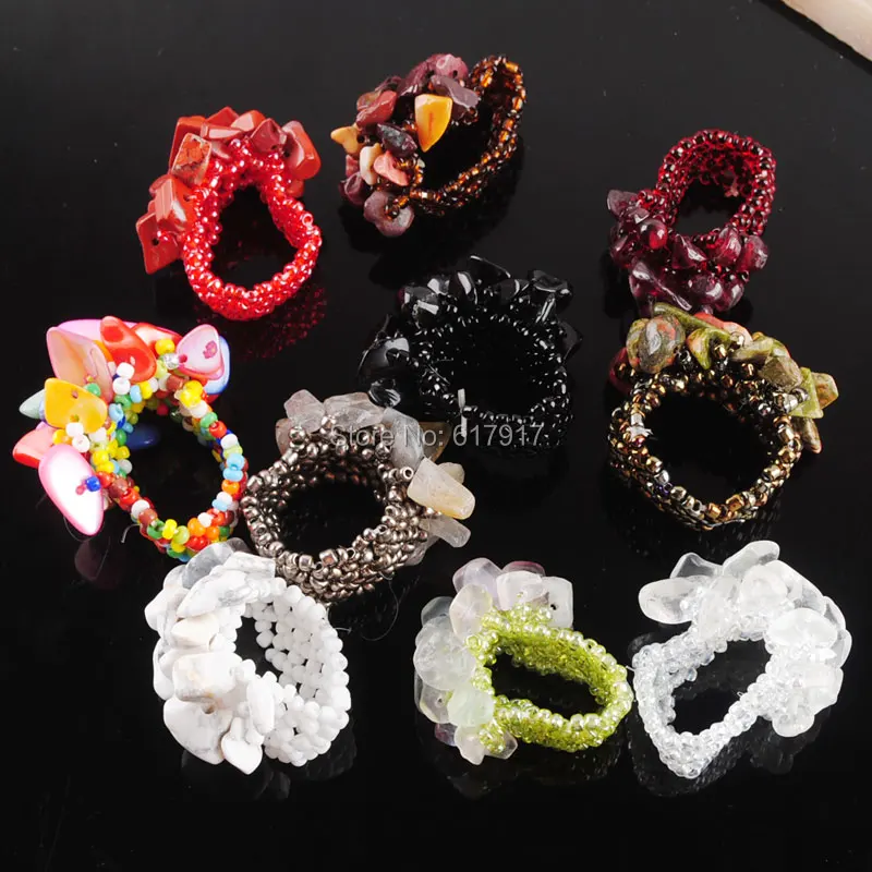 Free shipping Mixed Colors 10PCS Gem Stone Chip Beads Stretch Finger Ring Jewelry Charm TC2045
Free shipping Mixed Colors 10PCS Gem Stone Chip Beads Stretch Finger Ring Jewelry Charm TC2045