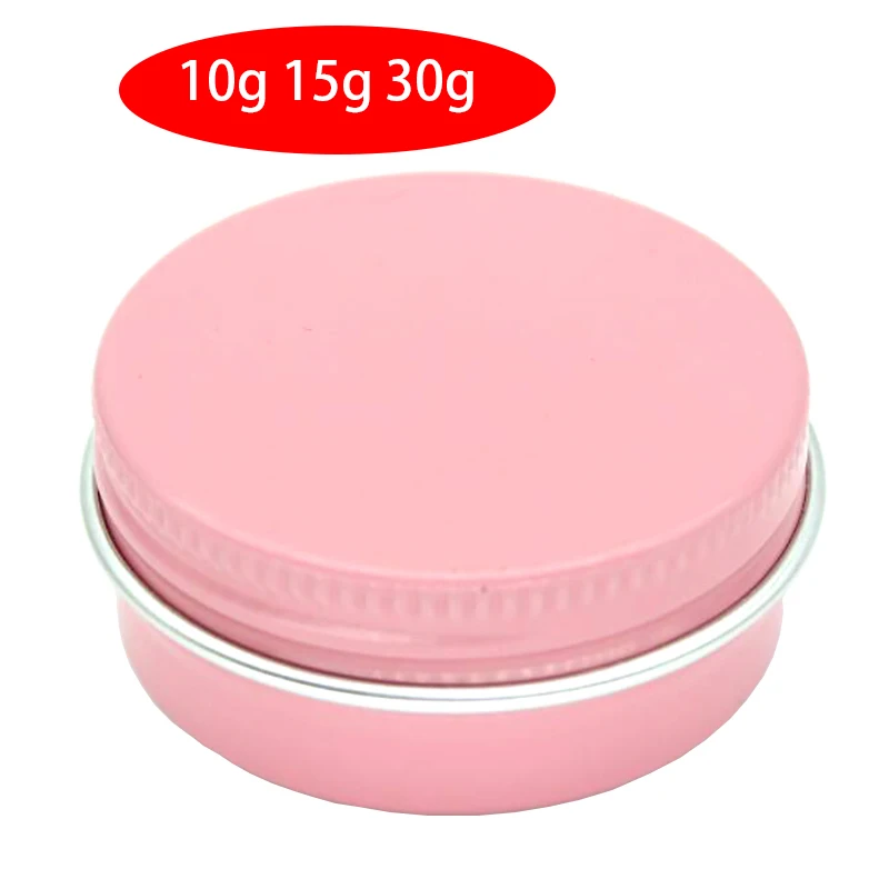 Лот 100 шт 10 мл 15 30 Алюминий банки бальзам для губ Горшки 10g 15g 30g косметический