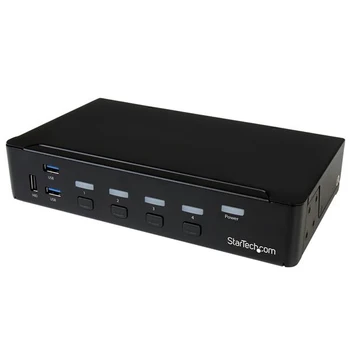 StarTech.com 4-Port DisplayPort KVM Switch - USB 3.0 - 4K 30Hz, 3840 x 2160 pixels, 4K Ultra HD, Rack mounting, 18 W, Black
StarTech.com 4-Port DisplayPort KVM Switch - USB 3.0 - 4K 30Hz, 3840 x 2160 pixels, 4K Ultra HD, Rack mounting, 18 W, Black
