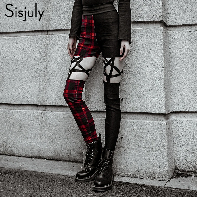 Sisjuly Women Spring Summer Vintage Gothic Black Pentacle Red Plaid Skinny Pants Punk Rock Motorcycle Bike Pencil Pants Leggings
Sisjuly Women Spring Summer Vintage Gothic Black Pentacle Red Plaid Skinny Pants Punk Rock Motorcycle Bike Pencil Pants Leggings