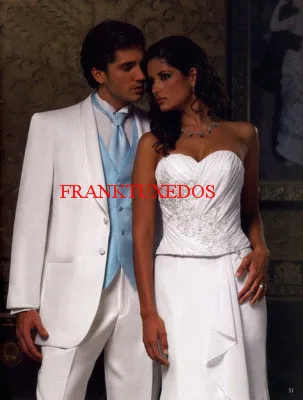 Tailored Two button White Shawl lapel Groom Tuxedos Best Ma Groomsmen Prom Suits Men Wedding Suits(Jacket+Pants+vest+Tie)
Tailored Two button White Shawl lapel Groom Tuxedos Best Ma Groomsmen Prom Suits Men Wedding Suits(Jacket+Pants+vest+Tie)