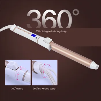 25mm Professional LCD Digital Perm Tourmaline Ceramic Fast Heating Curler 4D Hair Curling Iron Deep Wave Negative Ions Waver Wet
25mm Professional LCD Digital Perm Tourmaline Ceramic Fast Heating Curler 4D Hair Curling Iron Deep Wave Negative Ions Waver Wet
