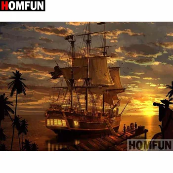 HOMFUN Full Square/Round Drill 5D DIY Diamond Painting "Boat sunset" 3D Diamond Embroidery Cross Stitch Home Decor A20244
HOMFUN Full Square/Round Drill 5D DIY Diamond Painting "Boat sunset" 3D Diamond Embroidery Cross Stitch Home Decor A20244