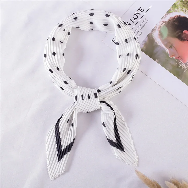 2019 New Women's Small Silk Square Scarf Crinkle Hair Scarfs for Ladies Pleated Dot Scarves Female Bandana Foulard 100*30CM
2019 New Women's Small Silk Square Scarf Crinkle Hair Scarfs for Ladies Pleated Dot Scarves Female Bandana Foulard 100*30CM