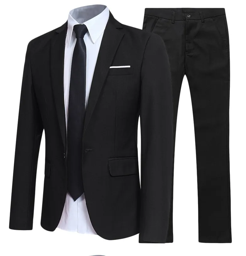 Groom Dress Black Suits For Man Formal Wear Slim Fit Suits Wedding Dress Suits Blazer Jackets+Pants+Shirts 3 Pieces Suits
Groom Dress Black Suits For Man Formal Wear Slim Fit Suits Wedding Dress Suits Blazer Jackets+Pants+Shirts 3 Pieces Suits