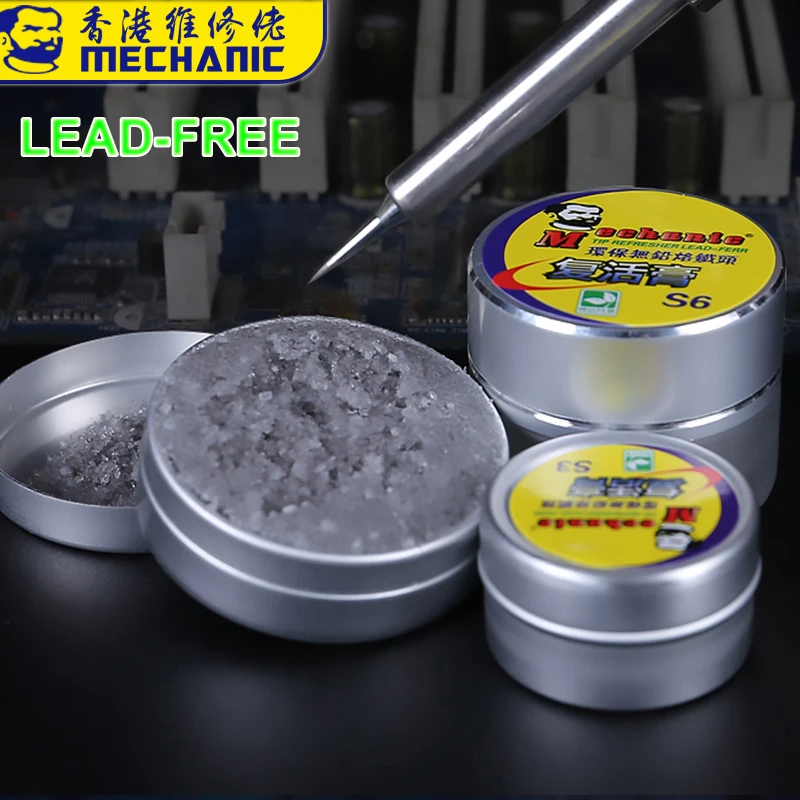 MECHANIC Lead-Free Soldering Tip Refresher Resurrection Cream for Oxide Solder Tip Welding Sting Clean Paste BGA Soldering Tools
MECHANIC Lead-Free Soldering Tip Refresher Resurrection Cream for Oxide Solder Tip Welding Sting Clean Paste BGA Soldering Tools