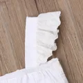 Pudcoco летняя одежда для маленьких девочек, Кружевные бретельки с оборками, Короткие топы в полоску, длинные штаны, летние наряды из 2 предметов