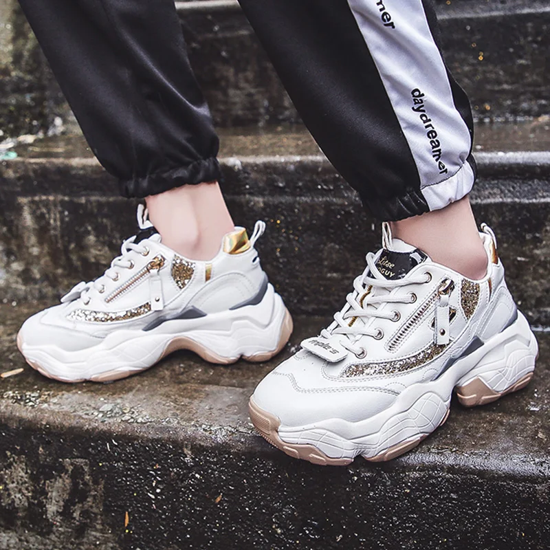 Dropshipping Ladies Glitter Chunky Sneakers Platform 2019 Casual Shoes White Dames Sneakers Women Shoes Trainer Chaussure Basket
Dropshipping Ladies Glitter Chunky Sneakers Platform 2019 Casual Shoes White Dames Sneakers Women Shoes Trainer Chaussure Basket