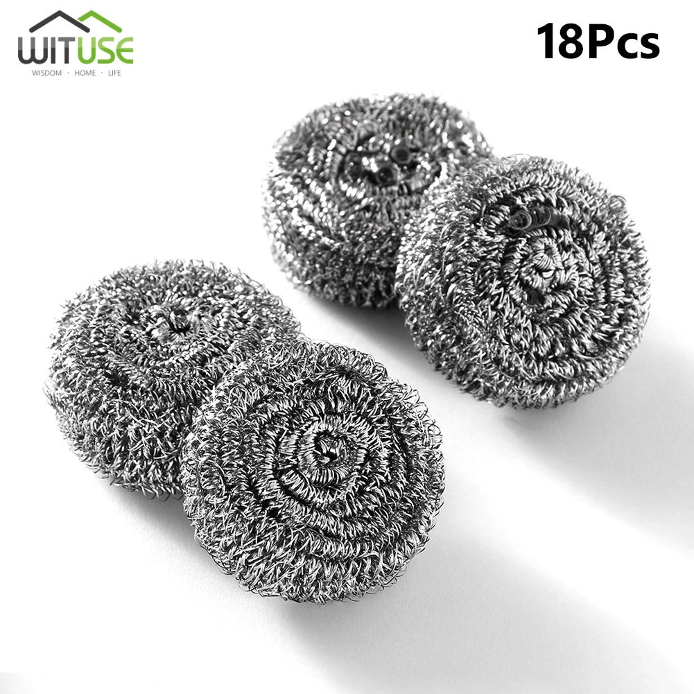 18Pcs/lot Stainless Steel Sponge Wire Ball kitchen Scourer Brush Pot Dish Bowl Pot Brush Household Cleaning Tools
18Pcs/lot Stainless Steel Sponge Wire Ball kitchen Scourer Brush Pot Dish Bowl Pot Brush Household Cleaning Tools