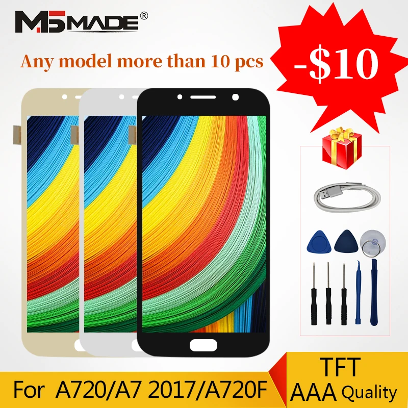 AAA Quality LCDs For Samsung Galaxy A7 2017 A720 A720F A720M LCD Display Touch Screen Digitizer Replacement Assembly Parts
AAA Quality LCDs For Samsung Galaxy A7 2017 A720 A720F A720M LCD Display Touch Screen Digitizer Replacement Assembly Parts