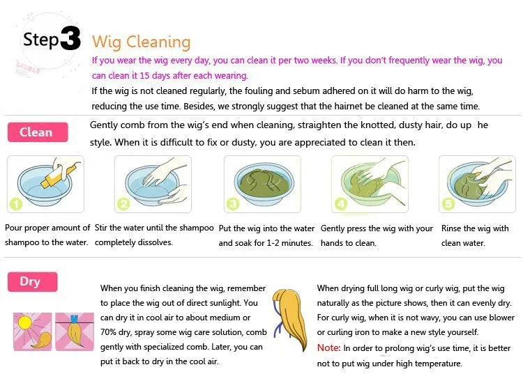 Todoroki Wig Female Cleaning Steps
