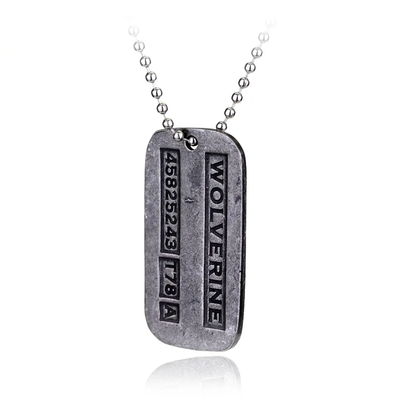 Marvel X Men Logan Necklace Superhero Jame Logan Dog Tag ID Zinc Alloy Necklaces Pendants Action Figure Cosplay Accessories Toy
Marvel X Men Logan Necklace Superhero Jame Logan Dog Tag ID Zinc Alloy Necklaces Pendants Action Figure Cosplay Accessories Toy