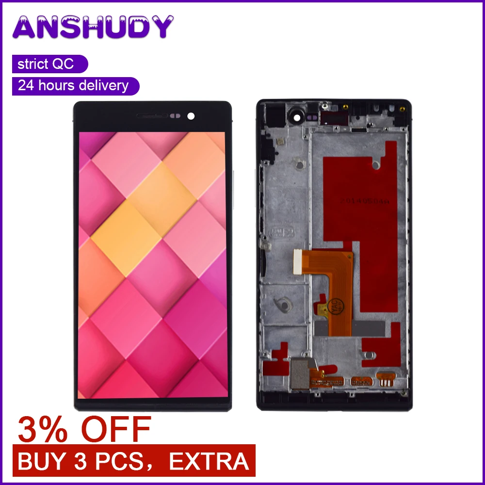 For Huawei Ascend P7 LCD Display Touch Screen Digitizer Assembly Frame For Huawei P7 Display Screen Replacement
For Huawei Ascend P7 LCD Display Touch Screen Digitizer Assembly Frame For Huawei P7 Display Screen Replacement