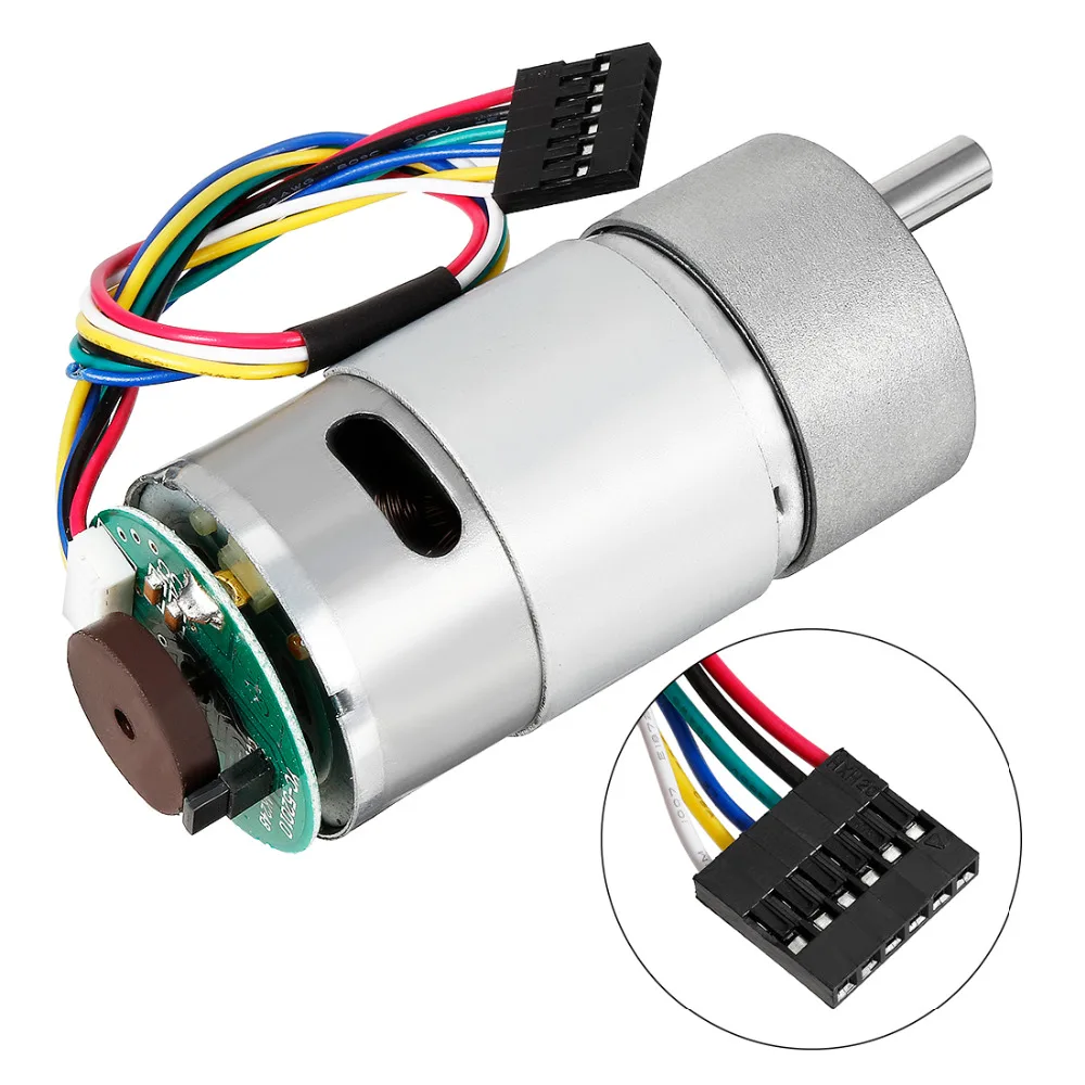 Uxcell Newest 1Pcs Gear Motor with Encoder DC 7/45/500/200RPM 12V D Shaft Metal Encoder Gear Motor Silver 37Dx71L mm
Uxcell Newest 1Pcs Gear Motor with Encoder DC 7/45/500/200RPM 12V D Shaft Metal Encoder Gear Motor Silver 37Dx71L mm