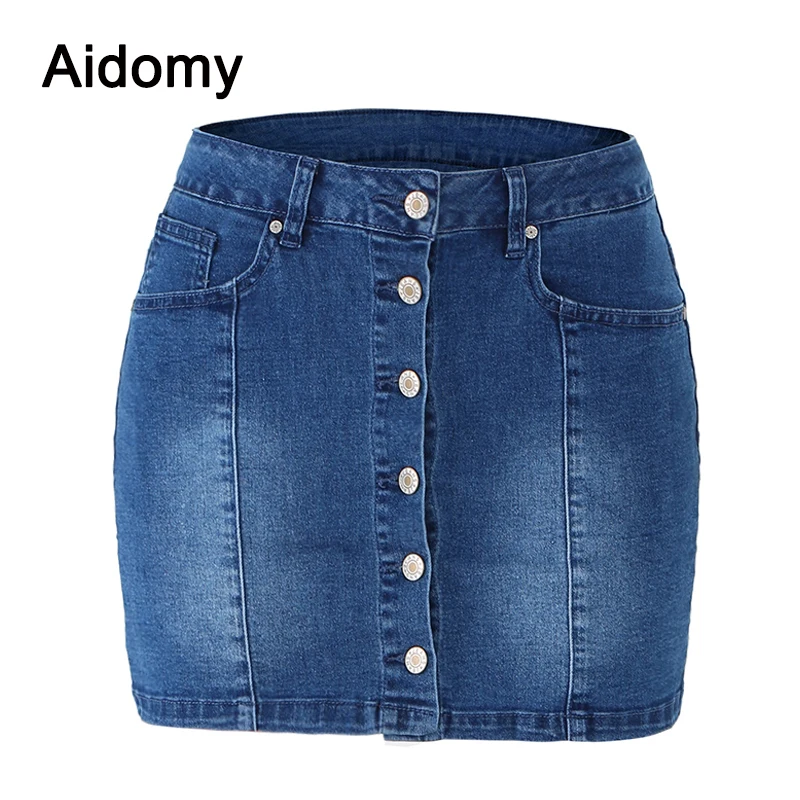 Casual Denim Skirt Women Front Buttons Mini Skirts 2019 New Streetwear High Wait Blue Jean Pencil Skirt Female Jupe Jean
Casual Denim Skirt Women Front Buttons Mini Skirts 2019 New Streetwear High Wait Blue Jean Pencil Skirt Female Jupe Jean