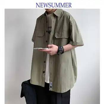2019 Summer Men's Work Clothes Male Short Sleeve Shirt Mens Fashion Trend Loose Grey/green Color High-quality Shirts Size M-XL
2019 Summer Men's Work Clothes Male Short Sleeve Shirt Mens Fashion Trend Loose Grey/green Color High-quality Shirts Size M-XL