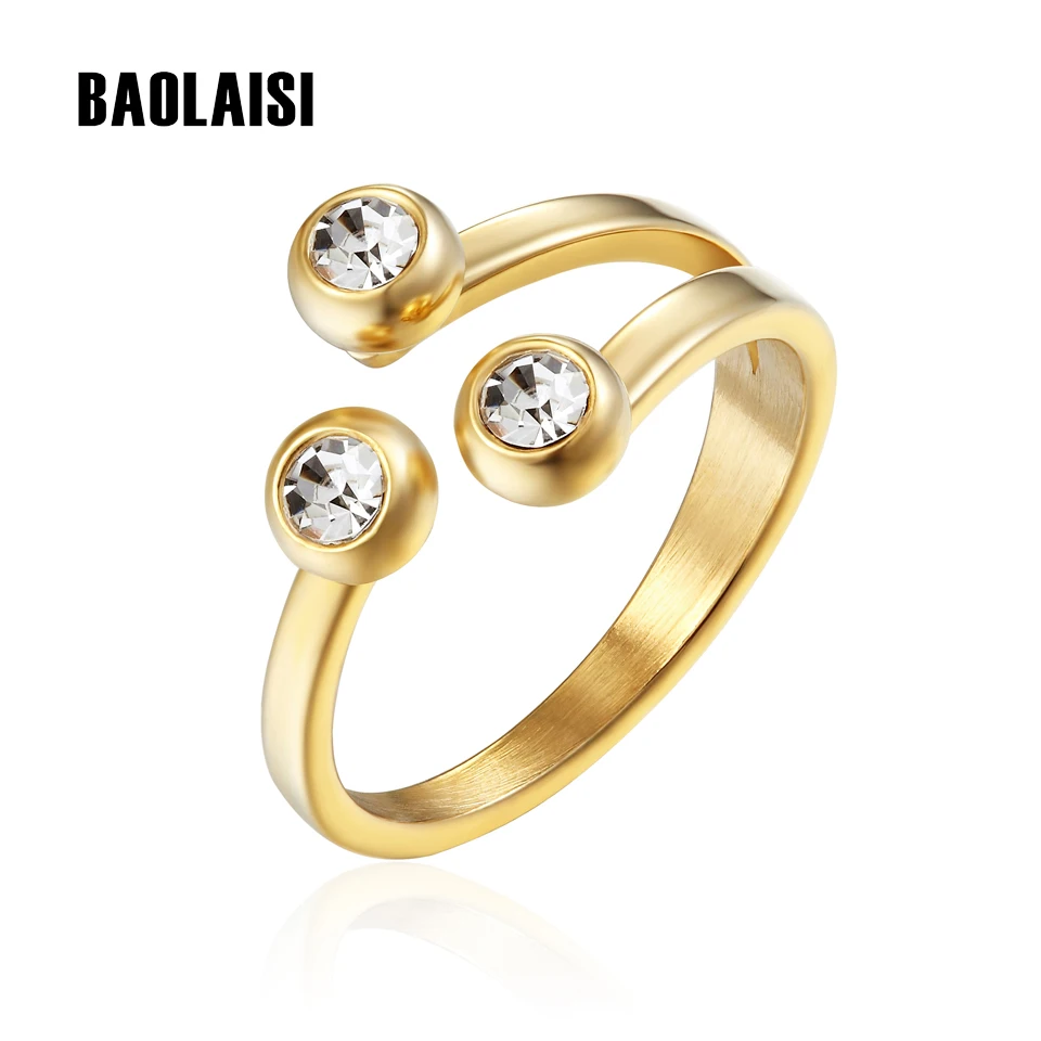 BAOLAISI Crystal Classic 3 Rounds Ring Cubic Zirconia For Woman Elegant Stainless Steel Rings Jewelry Birthday Party Gifts
BAOLAISI Crystal Classic 3 Rounds Ring Cubic Zirconia For Woman Elegant Stainless Steel Rings Jewelry Birthday Party Gifts