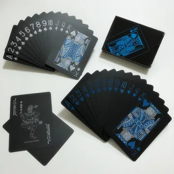 Card Game Waterproof PVC Plastic Playing Cards Set Trend 54pcs Deck Poker Classic Magic Tricks Tool Pure Black Poker Card Game
Card Game Waterproof PVC Plastic Playing Cards Set Trend 54pcs Deck Poker Classic Magic Tricks Tool Pure Black Poker Card Game