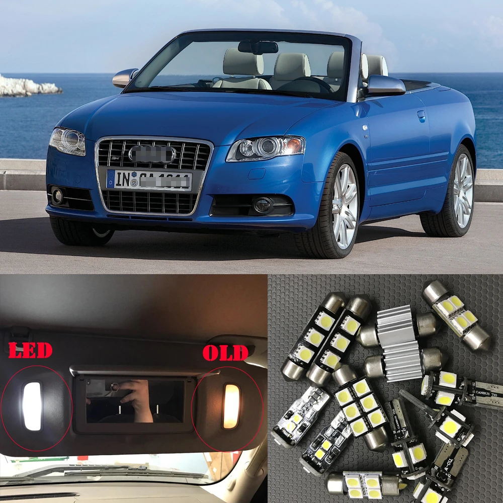 21pc Led Map Dome Trunk Door Lights Lamp For 2006 2007 2008 Audi A4 S4 B7 Avant Canbus Car LED Light Bulbs Interior Package Kit
21pc Led Map Dome Trunk Door Lights Lamp For 2006 2007 2008 Audi A4 S4 B7 Avant Canbus Car LED Light Bulbs Interior Package Kit