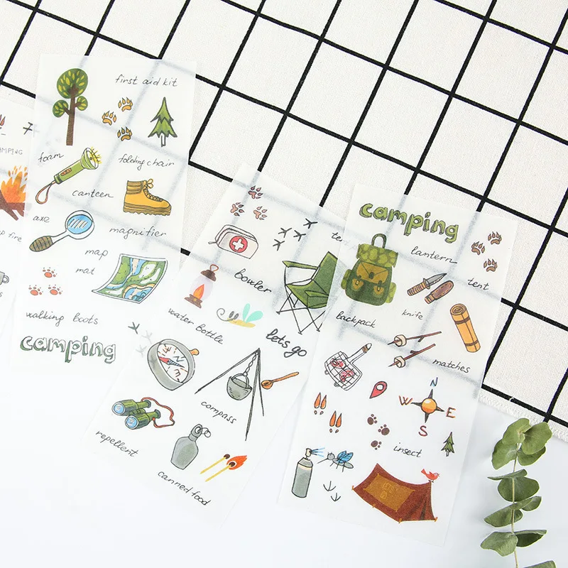 6PCS Cute New Camping Outfit Children Stationery Stickers For DIY Albums Scrapbooking Diary Decoration Cartoon Depicting
6PCS Cute New Camping Outfit Children Stationery Stickers For DIY Albums Scrapbooking Diary Decoration Cartoon Depicting