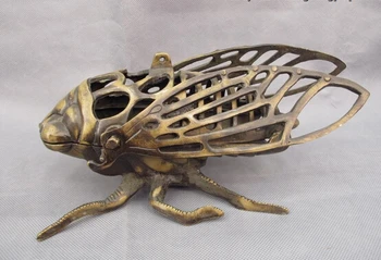 song voge gem S0215 5 Chinese Folk Refined Copper Bronne Crafts Cicada Censer incense burner Statue
song voge gem S0215 5 Chinese Folk Refined Copper Bronne Crafts Cicada Censer incense burner Statue