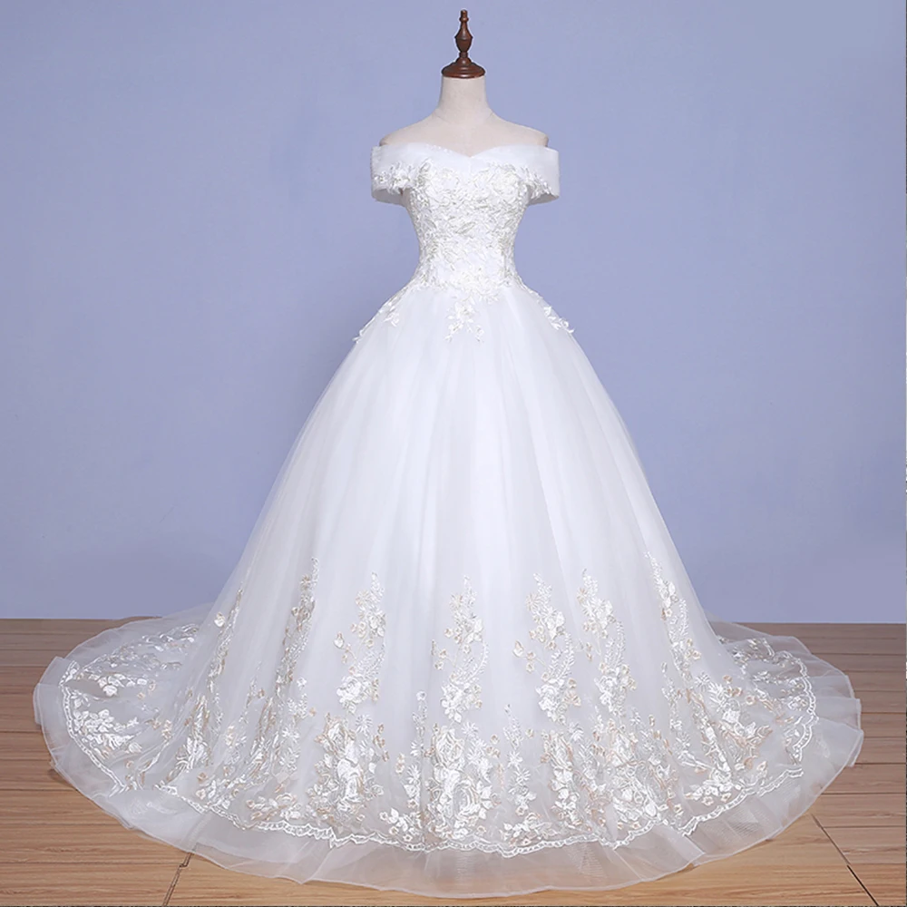 Boat Neck Ball Gown Wedding Dress White Tulle Luxury Vestido de Novia Off Shoulder Robe de Mariage Vintage Robe de Mariee
Boat Neck Ball Gown Wedding Dress White Tulle Luxury Vestido de Novia Off Shoulder Robe de Mariage Vintage Robe de Mariee
