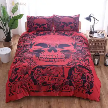 Thumbedding Red Color Bedding Sets Skull 3D Duvet Cover Set Digital Printing Exciting Decorated Comforter Cover With Pillowcase
Thumbedding Red Color Bedding Sets Skull 3D Duvet Cover Set Digital Printing Exciting Decorated Comforter Cover With Pillowcase