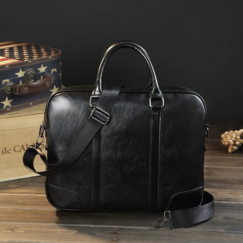 Leather briefcase men bag business PU Leather Handbag Zipper Men 14 Inches Briefcases Bags messenger bag male Tote bolsa maleta
Leather briefcase men bag business PU Leather Handbag Zipper Men 14 Inches Briefcases Bags messenger bag male Tote bolsa maleta