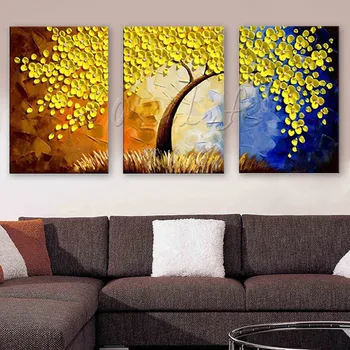 3 Pieces Panel Wall Art Palette Knife tree, Hand Painted Flower Oil painting On CanvasPainting For Living Room
3 Pieces Panel Wall Art Palette Knife tree, Hand Painted Flower Oil painting On CanvasPainting For Living Room