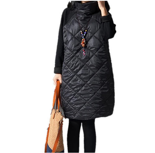 2019 Fashion Winter Loose Straight Dress Patchwork Black Ropa Mujer Turtleneck Down Female Vestidos Tunic Dresses Plus Size
2019 Fashion Winter Loose Straight Dress Patchwork Black Ropa Mujer Turtleneck Down Female Vestidos Tunic Dresses Plus Size
