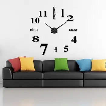 DIY 3D Mirror Surface Large Number Wall Clock Sticker Home Decor Mirror Living Room Large Art Design Wall Clock
DIY 3D Mirror Surface Large Number Wall Clock Sticker Home Decor Mirror Living Room Large Art Design Wall Clock