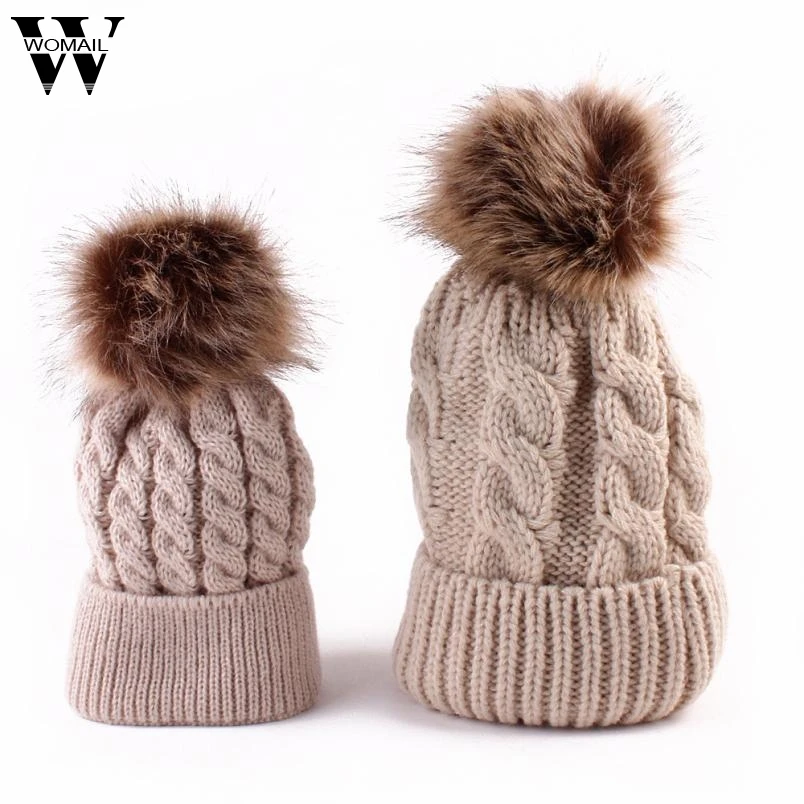2pcs Hat Female Winter Mom And Daughter Knitting Beanie Skullies Keep Warm Faux Fur Hats Gorro Chapeu Hat Women's Winter Dec15
2pcs Hat Female Winter Mom And Daughter Knitting Beanie Skullies Keep Warm Faux Fur Hats Gorro Chapeu Hat Women's Winter Dec15