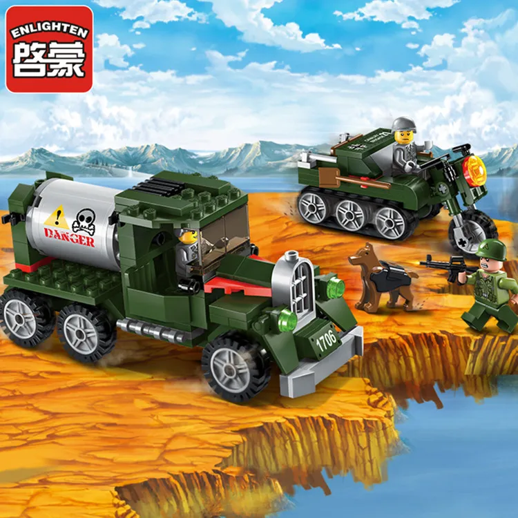 Enlighten 1706 223pcs Military Combat Zone Intercept Transport Team Enlighten Building Block
Enlighten 1706 223pcs Military Combat Zone Intercept Transport Team Enlighten Building Block