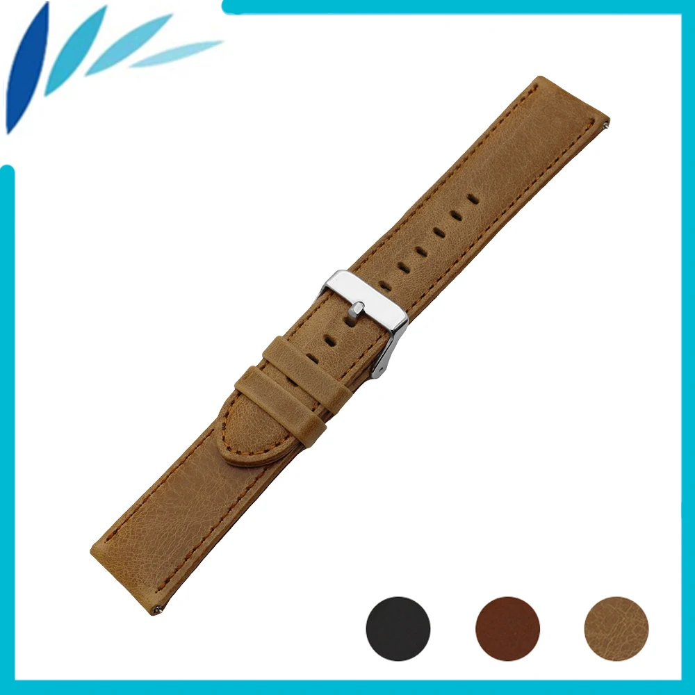 Genuine Leather Watch Band for Asus ZenWatch 1 2 Men WI500Q WI501Q 22mm Quick Release Strap Wrist Loop Belt Bracelet Black + Pin
Genuine Leather Watch Band for Asus ZenWatch 1 2 Men WI500Q WI501Q 22mm Quick Release Strap Wrist Loop Belt Bracelet Black + Pin