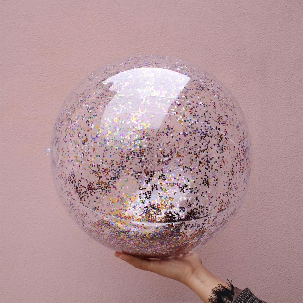PVC Beach Ball Round Inflatable Sequins InsideChildren Bling Transparent Swimming Ball ToysSwimming Pool Floating Toy
PVC Beach Ball Round Inflatable Sequins InsideChildren Bling Transparent Swimming Ball ToysSwimming Pool Floating Toy